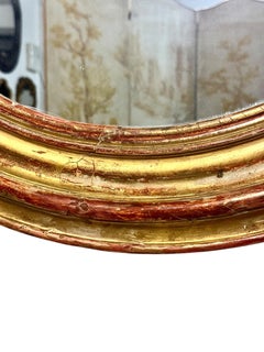 Large Oval Giltwood Mirror, France 19th Century