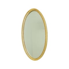 Large Oval Gold Mirror Hollywood Regency Style 70cm