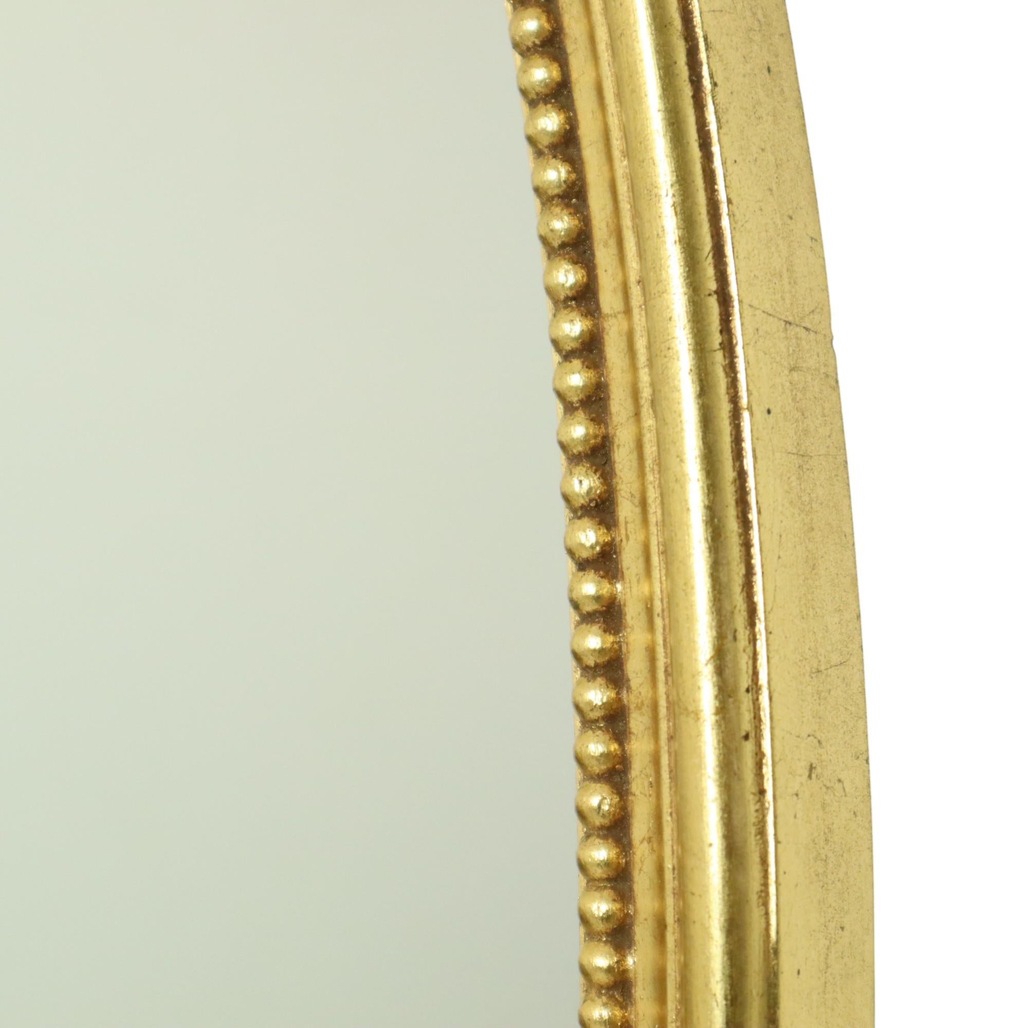 Large Oval Gold Mirror Hollywood Regency Style 70cm 1