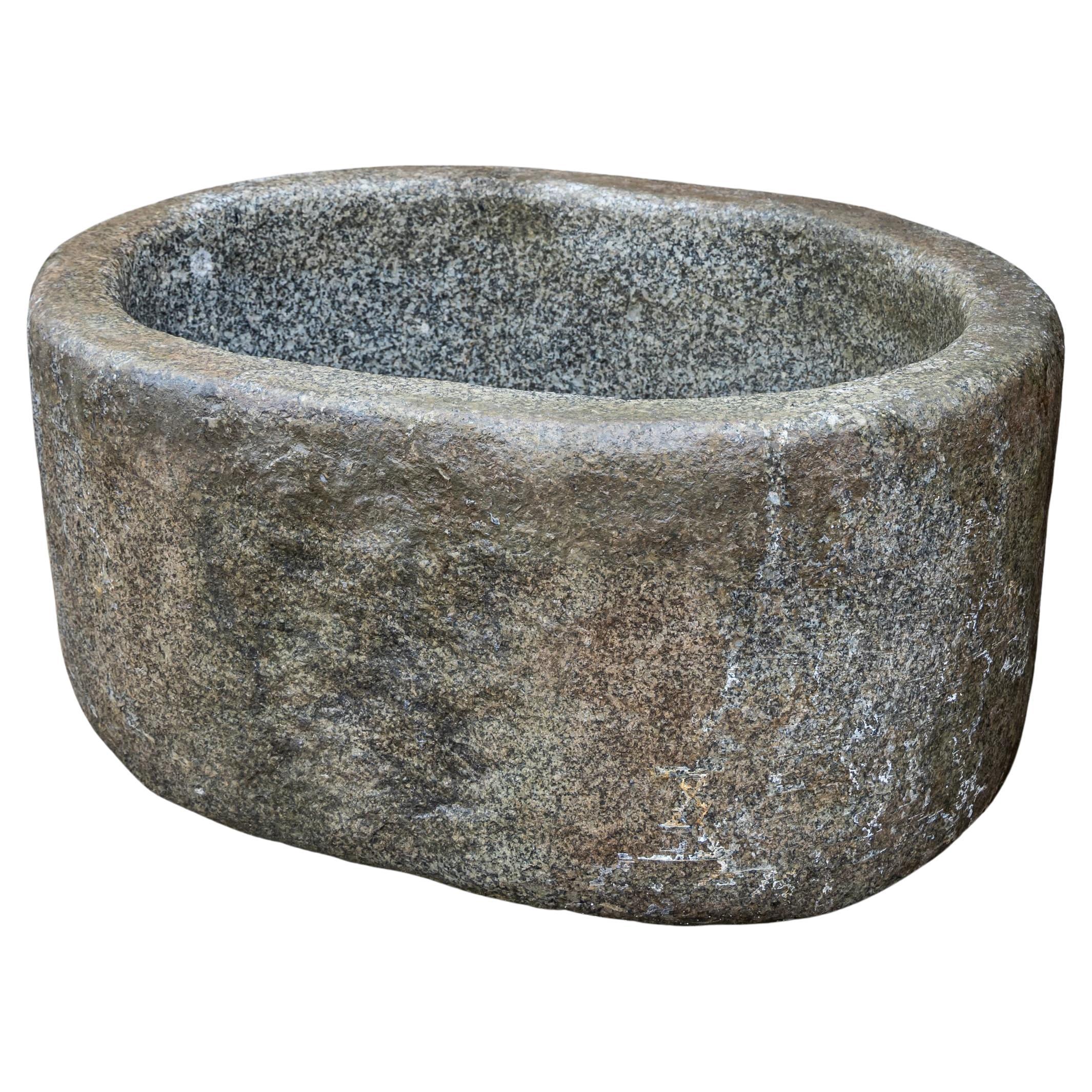 Large Oval Granite Trough, 21st Century