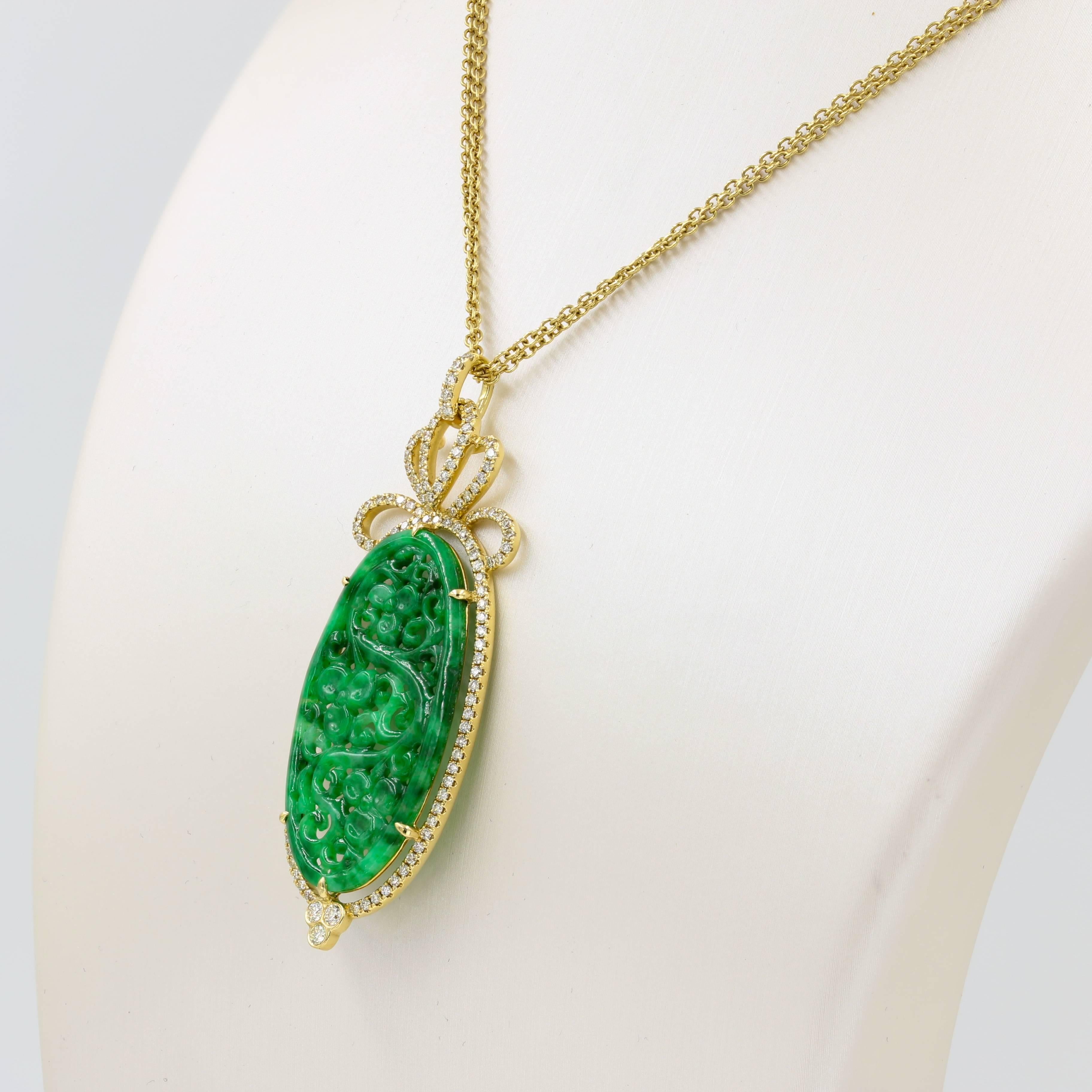 oval jade necklace