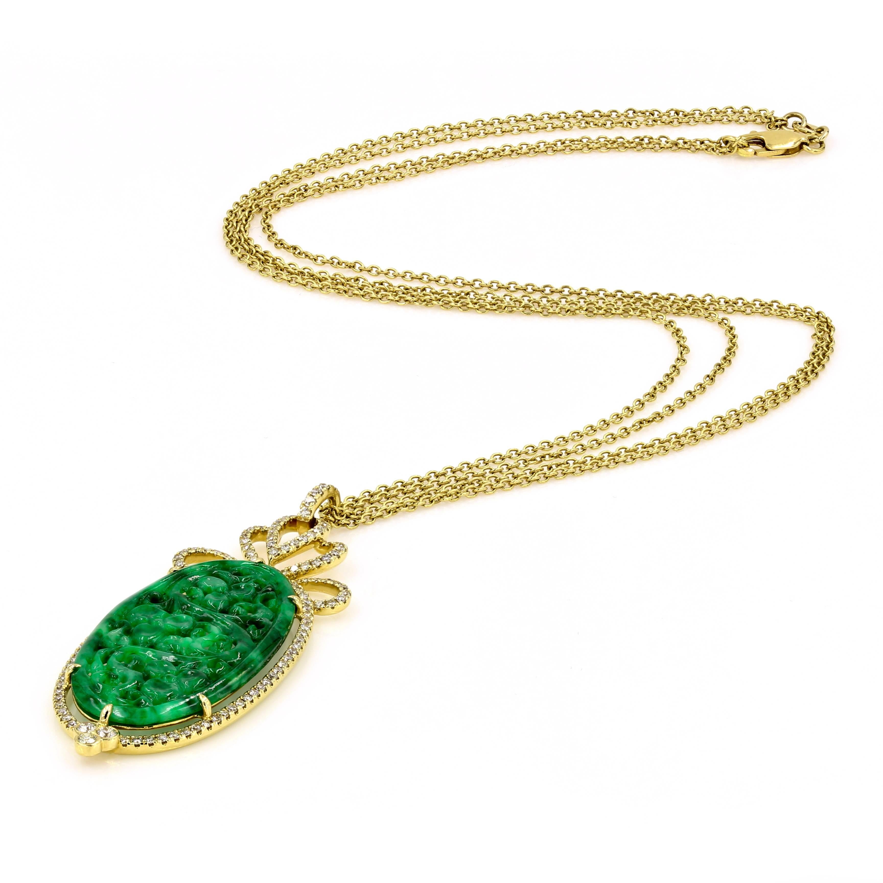 jade diamond necklace