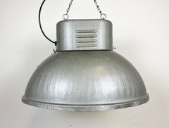Large Oval Industrial Polish Factory Pendant Lamp from Predom Mesko, 1970s