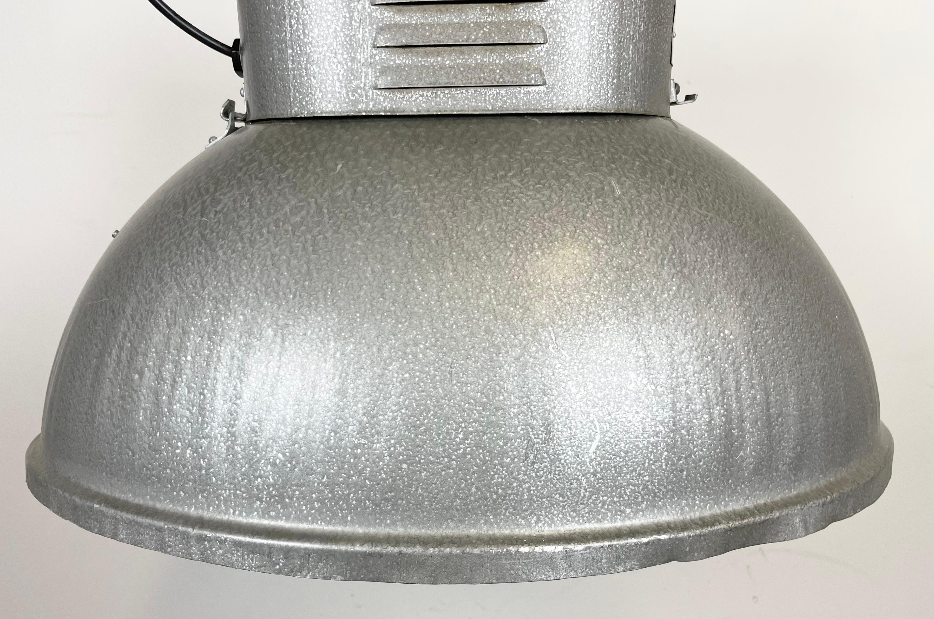Late 20th Century Large Oval Industrial Polish Factory Pendant Lamp from Predom Mesko, 1970s For Sale