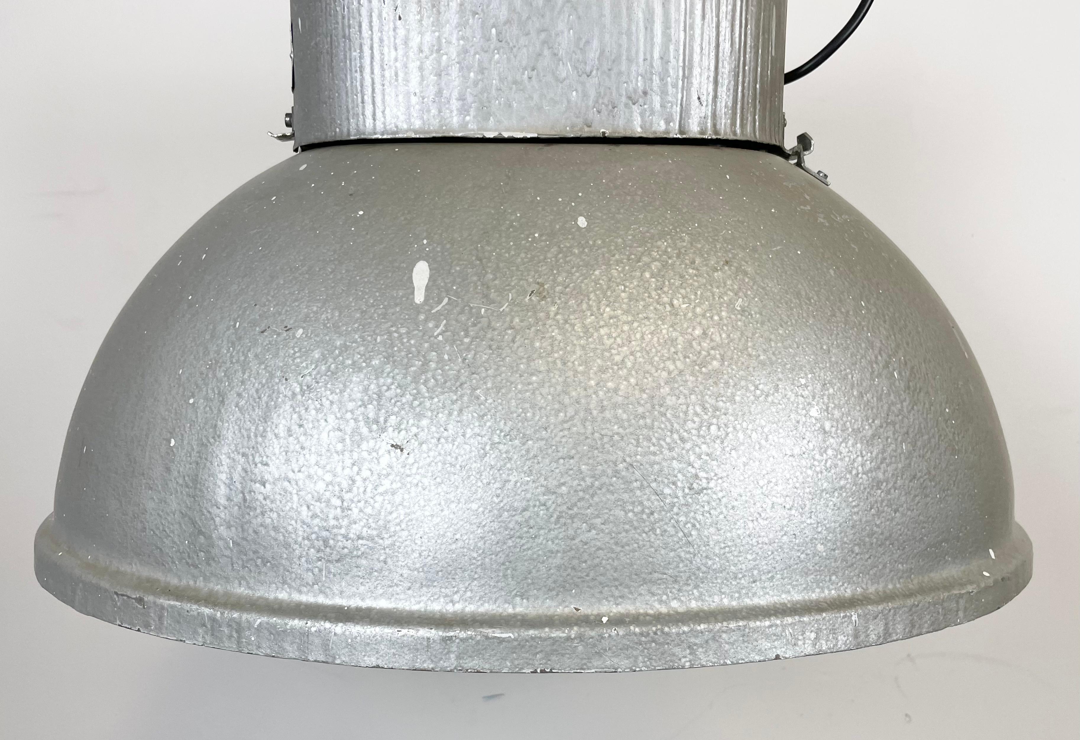 Late 20th Century Large Oval Industrial Polish Factory Pendant Lamp from Predom Mesko, 1970s For Sale