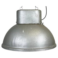 Grande lampe suspendue ovale d'usine industrielle polonaise Mesko, années 1970