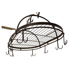 Large Oval Iron Game Hanger, Kitchen Utensil or Pot Hanger