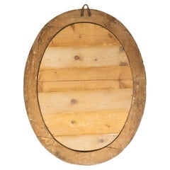 Large Oval Louis XIV Wall Mirror, Antique Gilded Frame, 1700s
