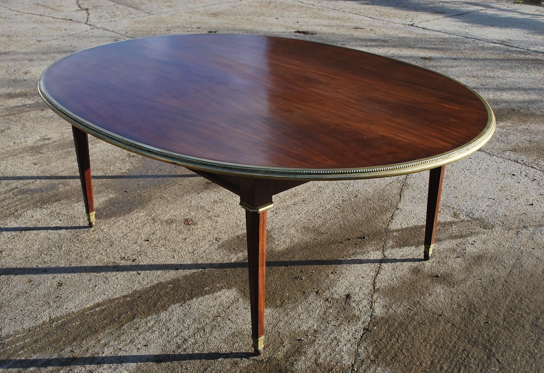 Directoire Large Oval Mahogany Dining Table