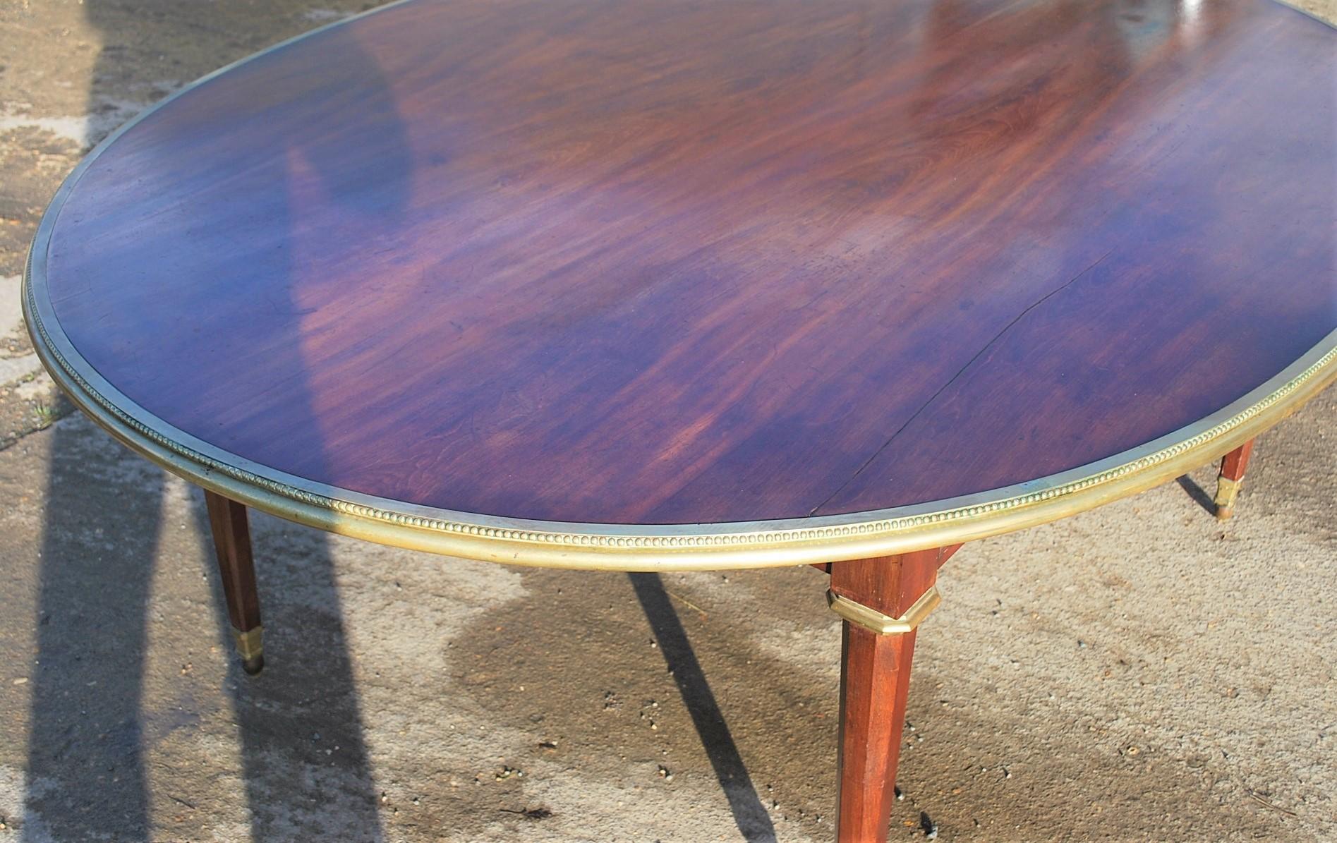 Polished Large Oval Mahogany Dining Table