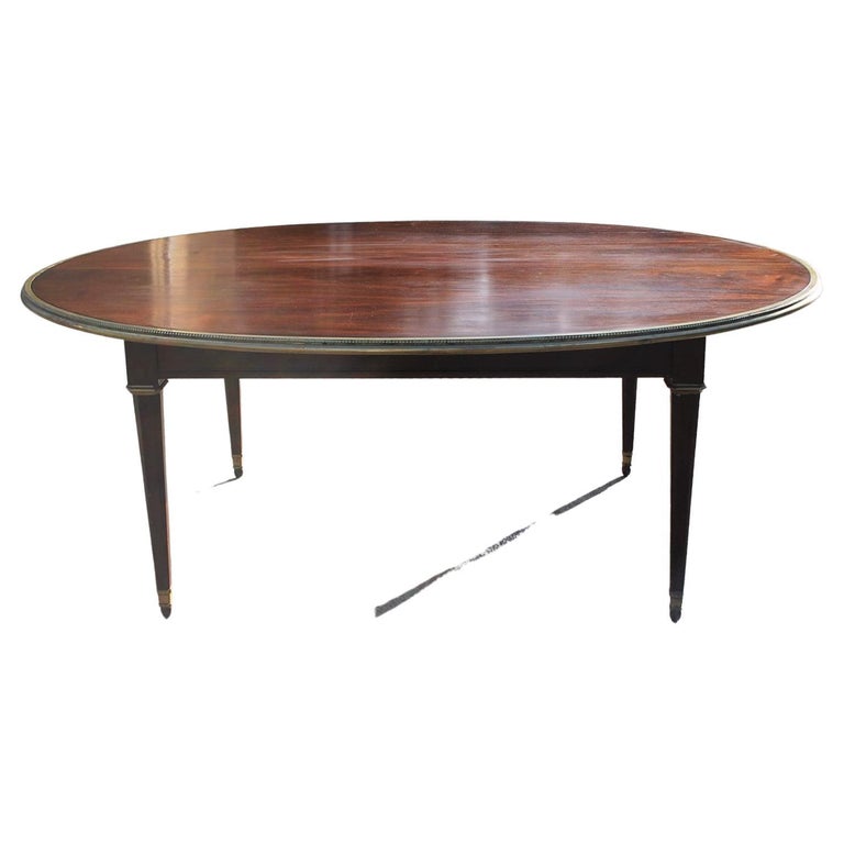 Large Oval Mahogany Dining Table For Sale at 1stDibs