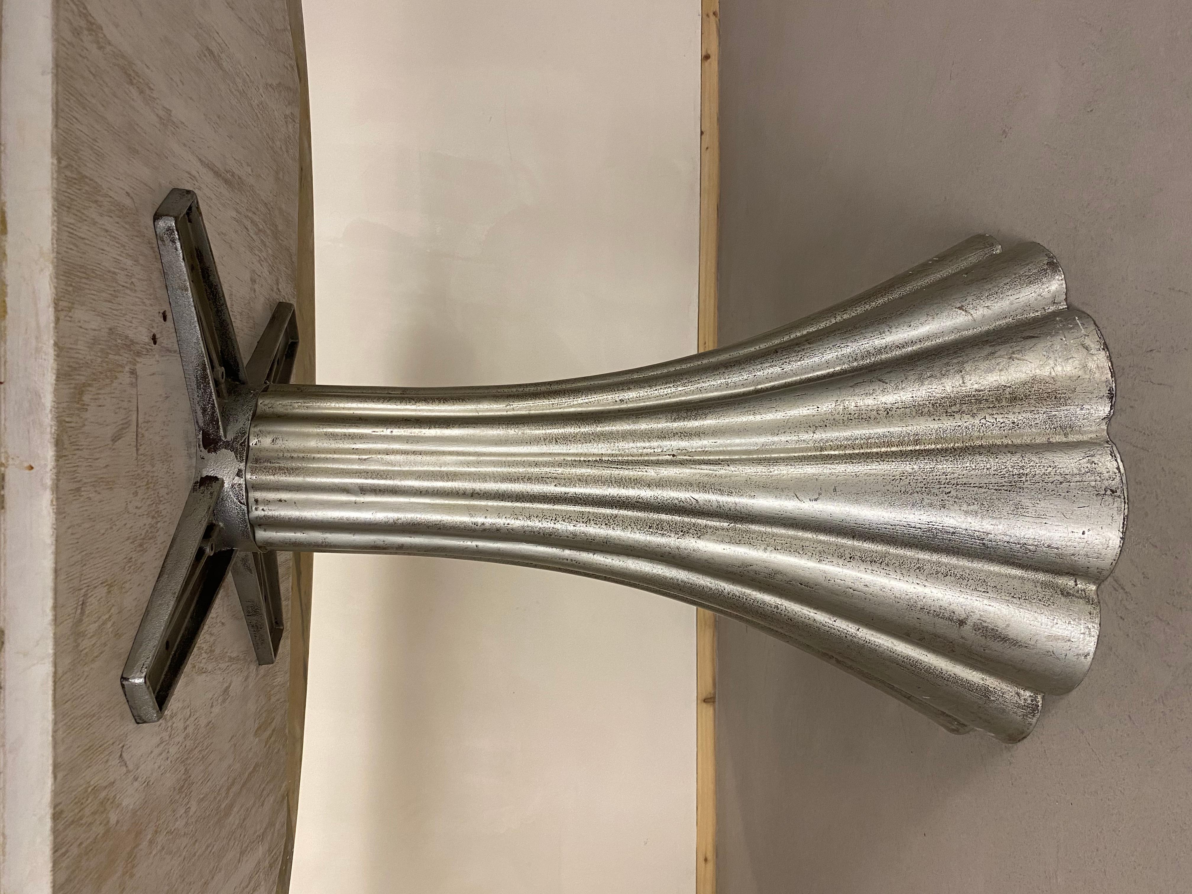 Large Oval Marble Dining Table with Iron Base For Sale at 1stDibs