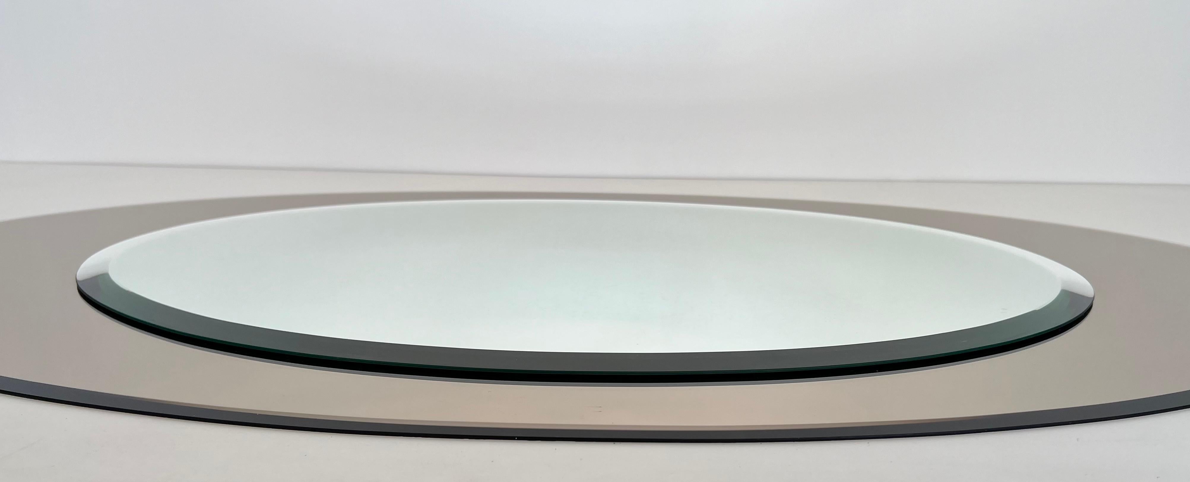 Espejo oval grande de Fontana Arte. Alrededor de 1970 finales del siglo XX en venta