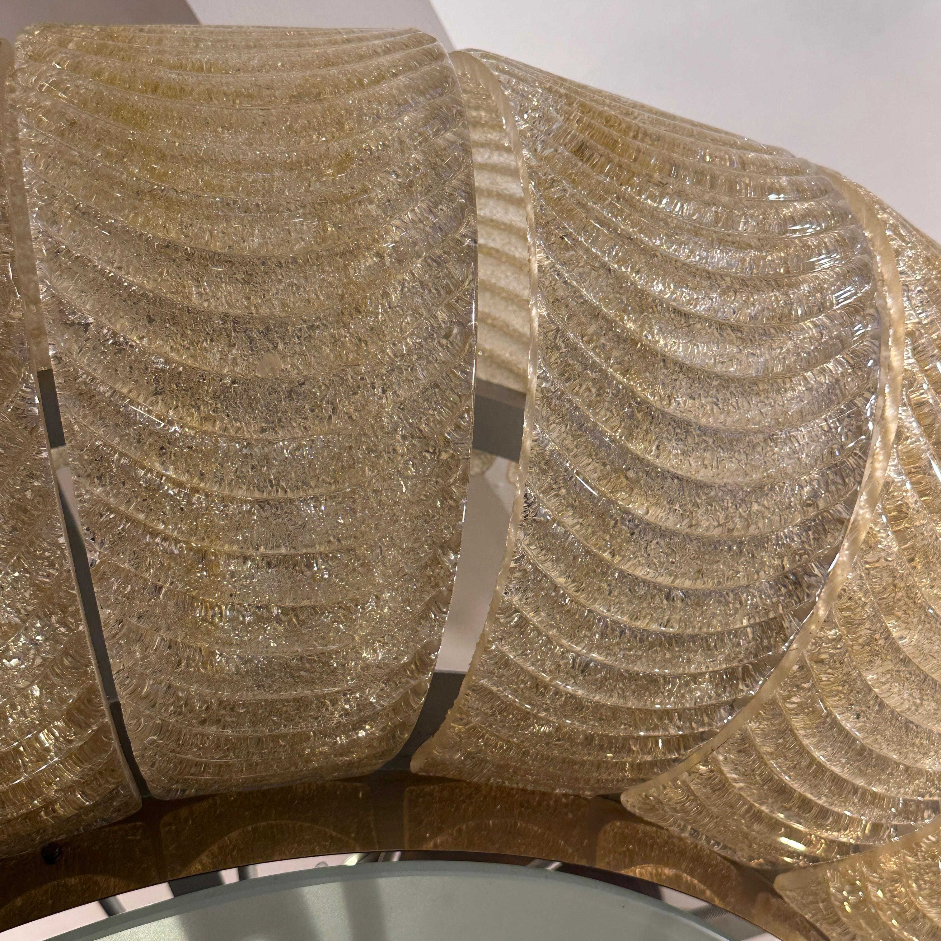 Murano Glass Large Oval Murano Light Fixture For Sale