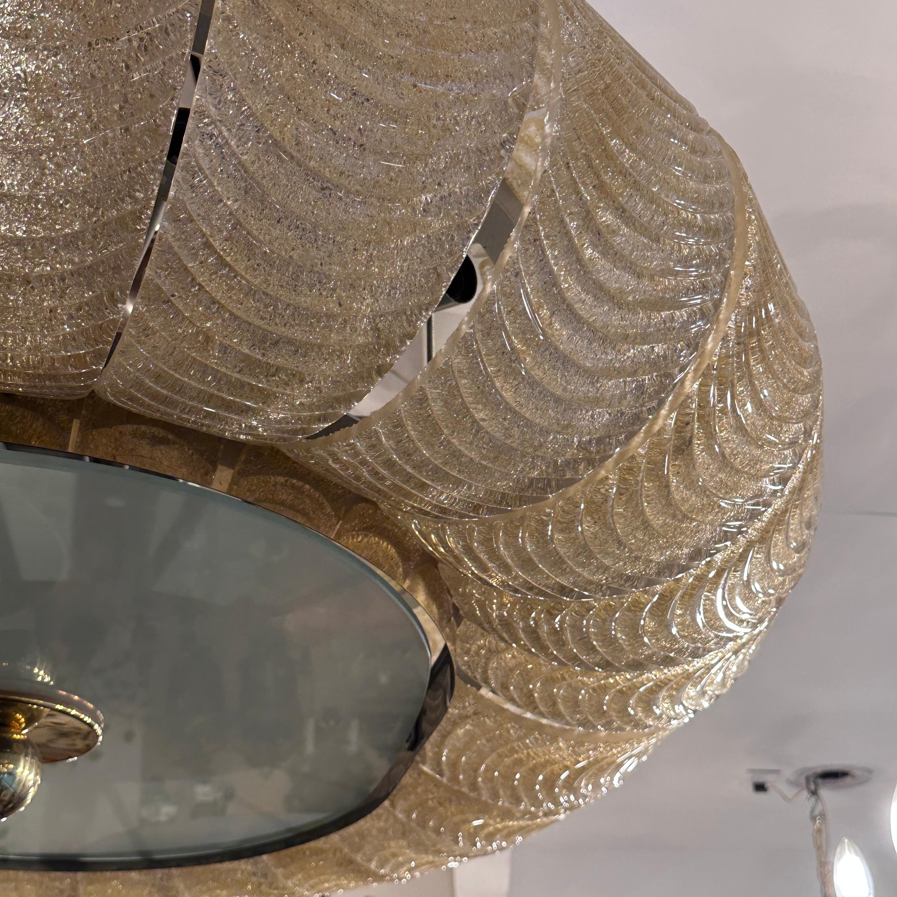 Large Oval Murano Light Fixture For Sale 1