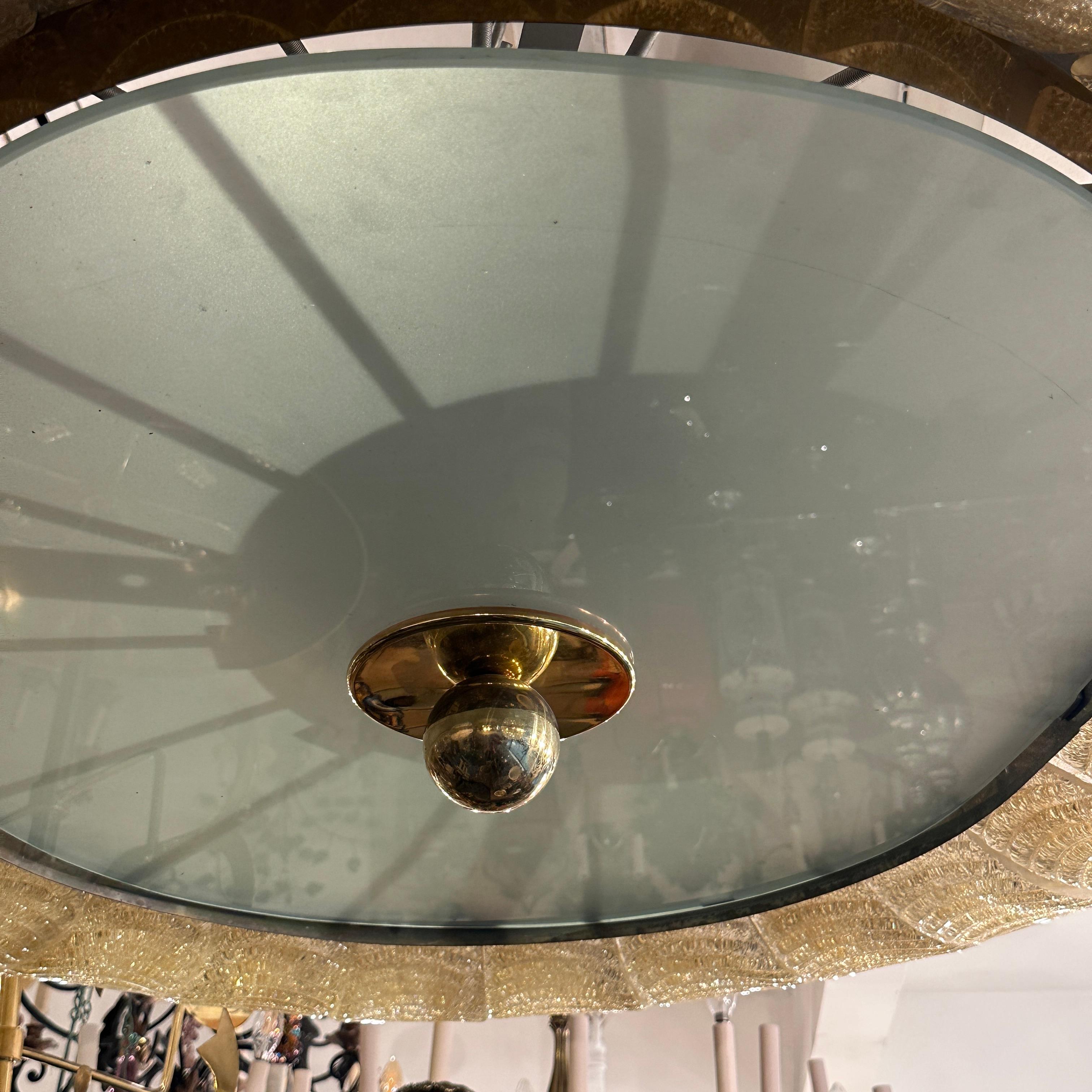 Large Oval Murano Light Fixture For Sale 2