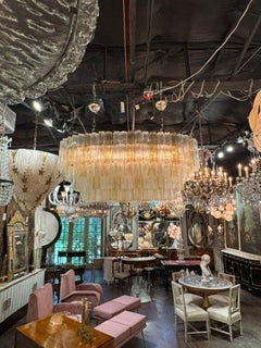Large Oval Murano Tronchi Chandelier