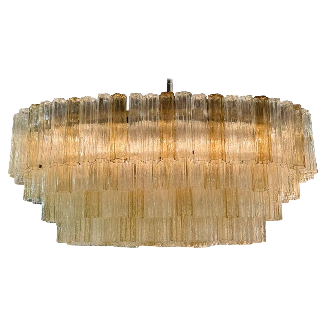 Large Oval Murano Tronchi Chandelier