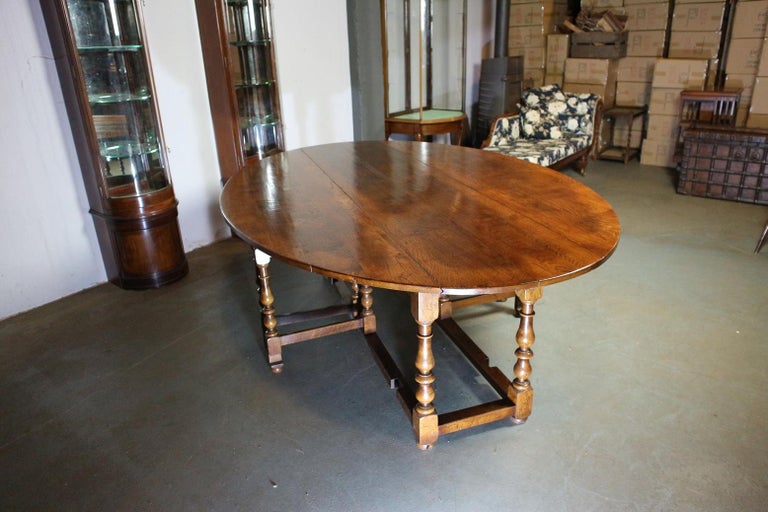 Large Oval Oak Dining Table For Sale at 1stDibs