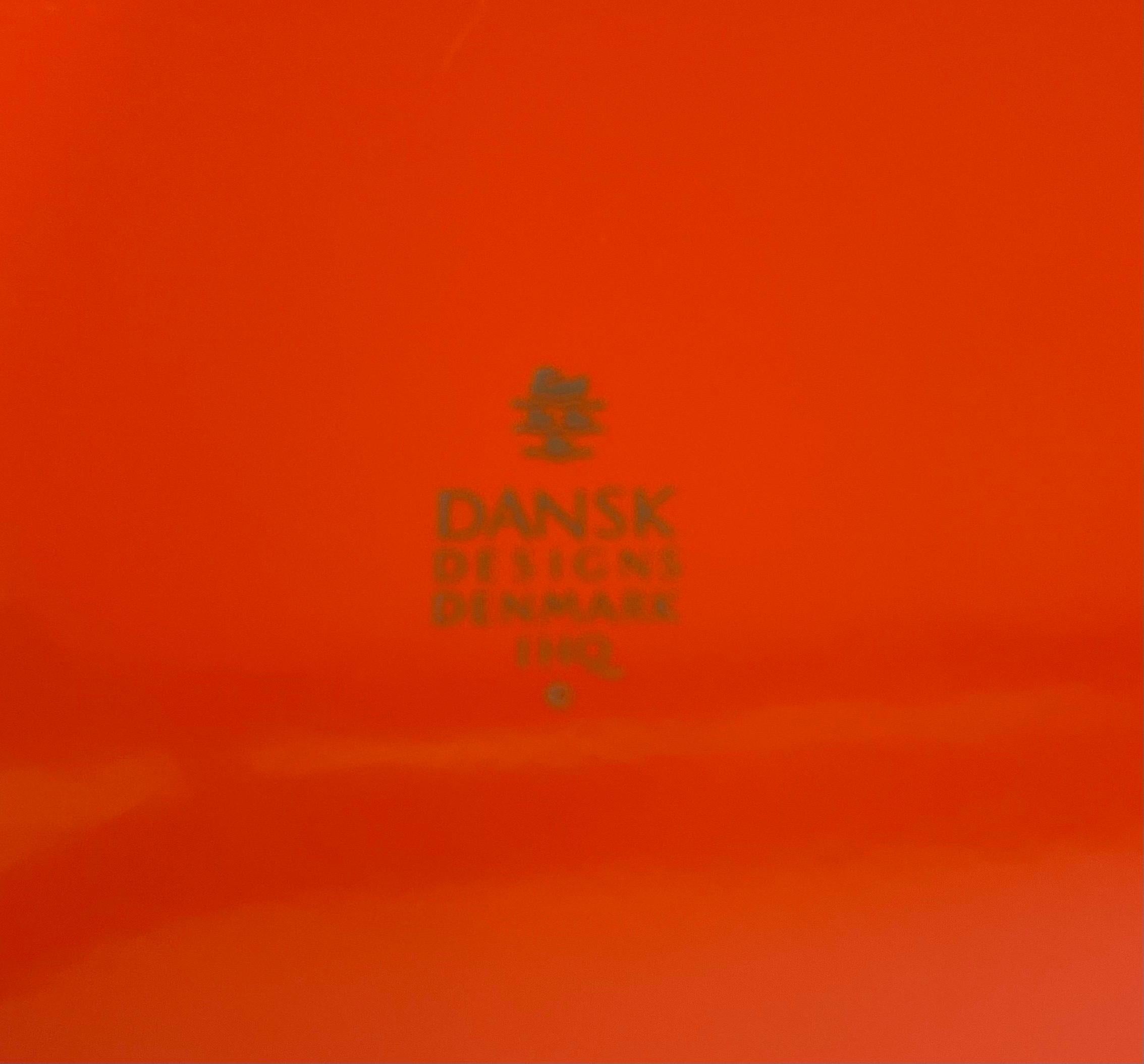Large Oval Orange Lacquer Tray by Jens Quistgaard for Dansk, Early Production 1