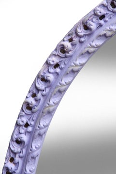 Large Oval Reticulated Lilac Mirror