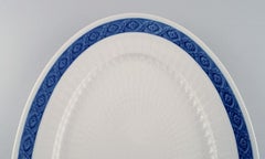 Large Oval Royal Copenhagen Blue Fan Serving Dish, 1960s