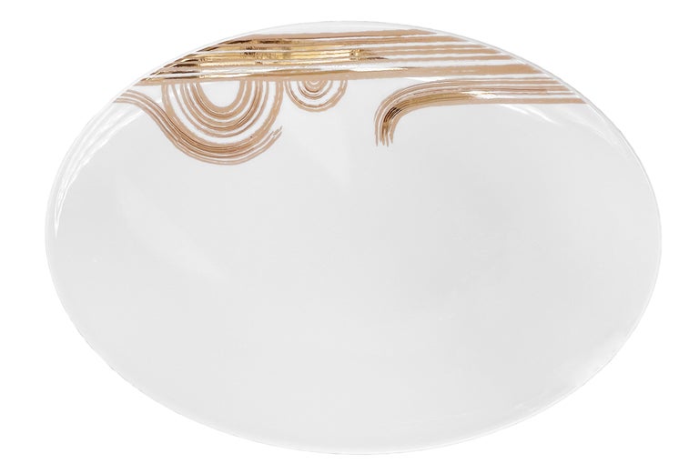 Large Oval Serving Plate Art Déco Garden André Fu Living Tableware New For Sale at 1stDibs