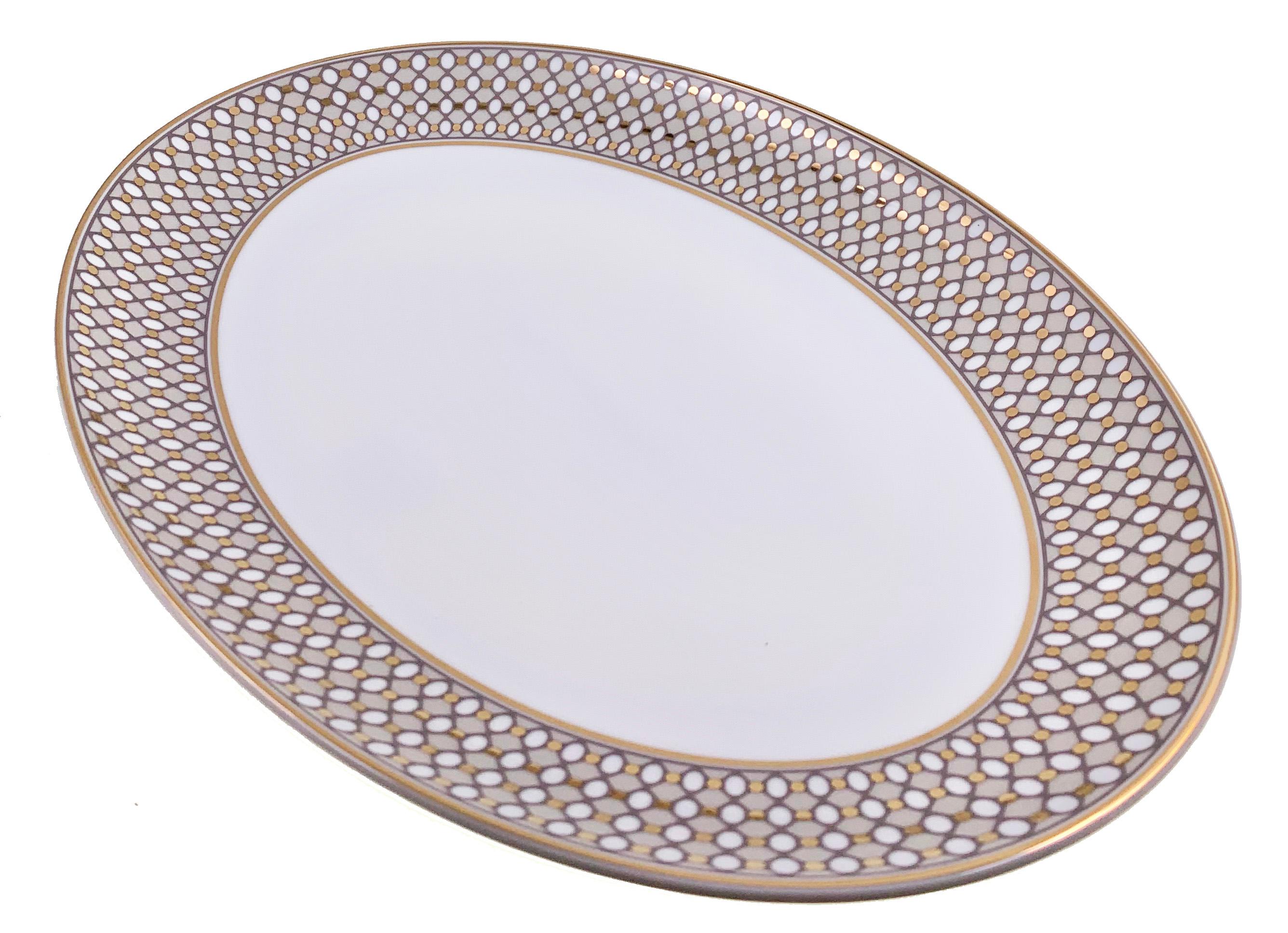Großer ovaler Servierteller, modernes Vintage-Tischgeschirr von Andr Fu, neu (Moderne) im Angebot