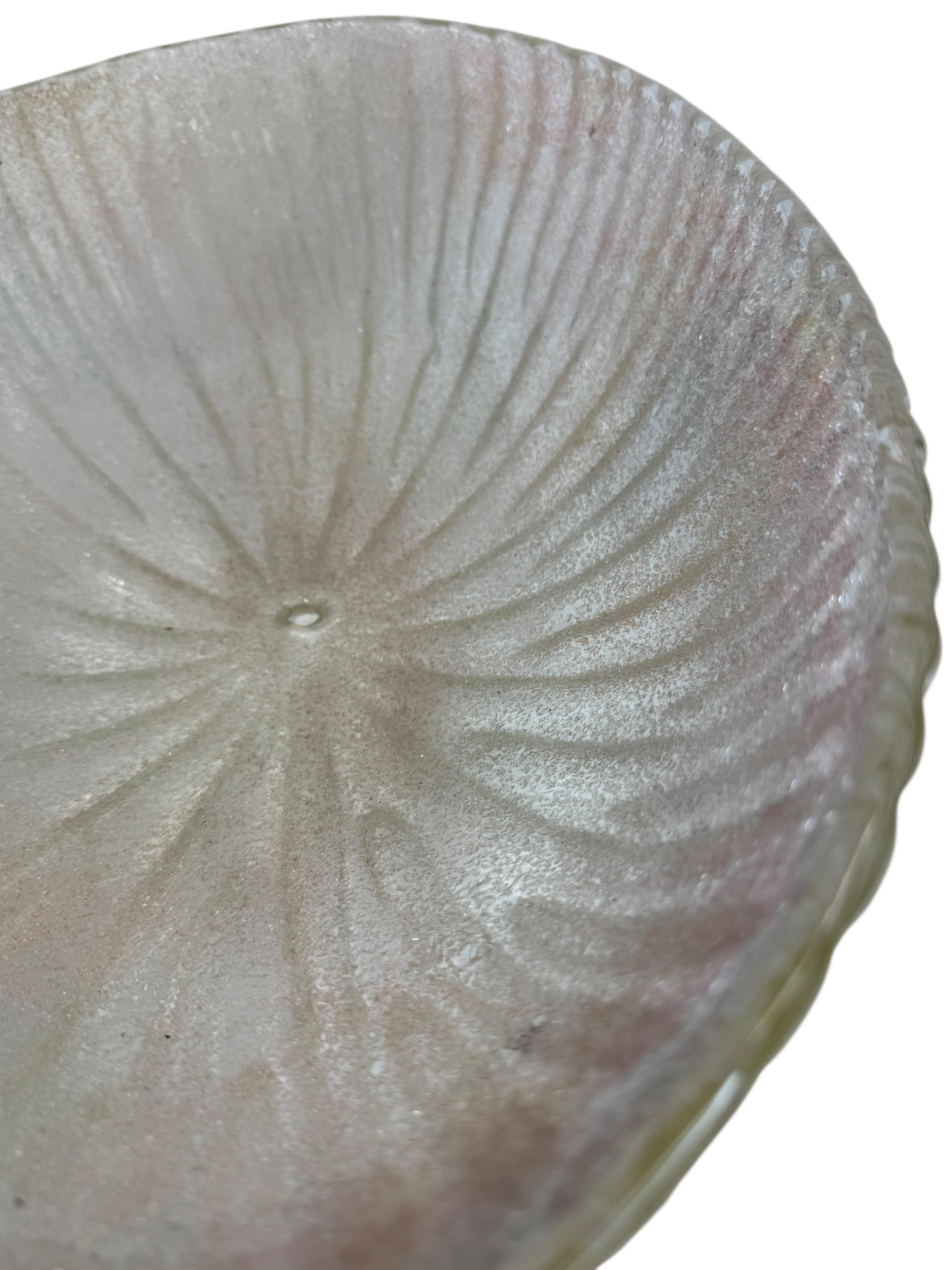 Grande affleurante en verre de Murano de forme ovale, motif étoilé, 2 Light, années 1970, Italie en vente 4