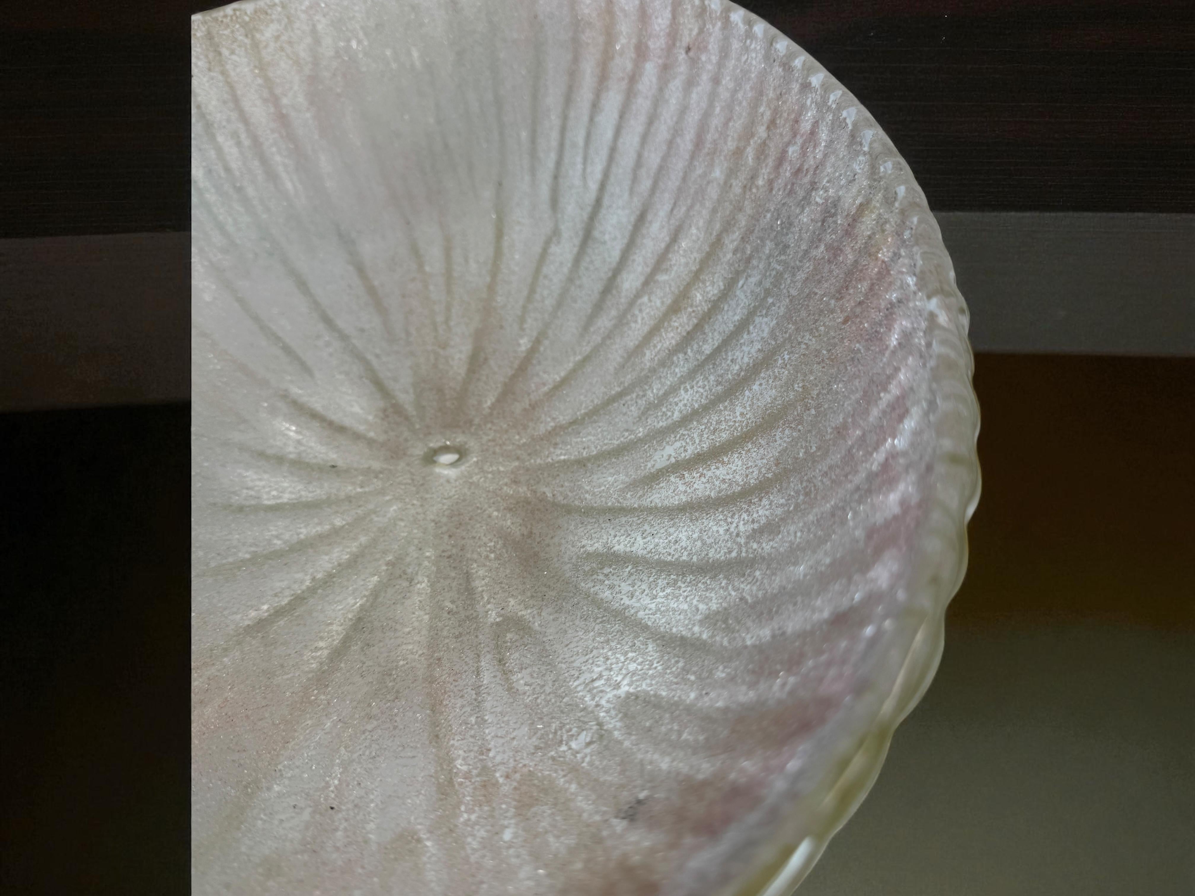 Grande affleurante en verre de Murano de forme ovale, motif étoilé, 2 Light, années 1970, Italie en vente 13