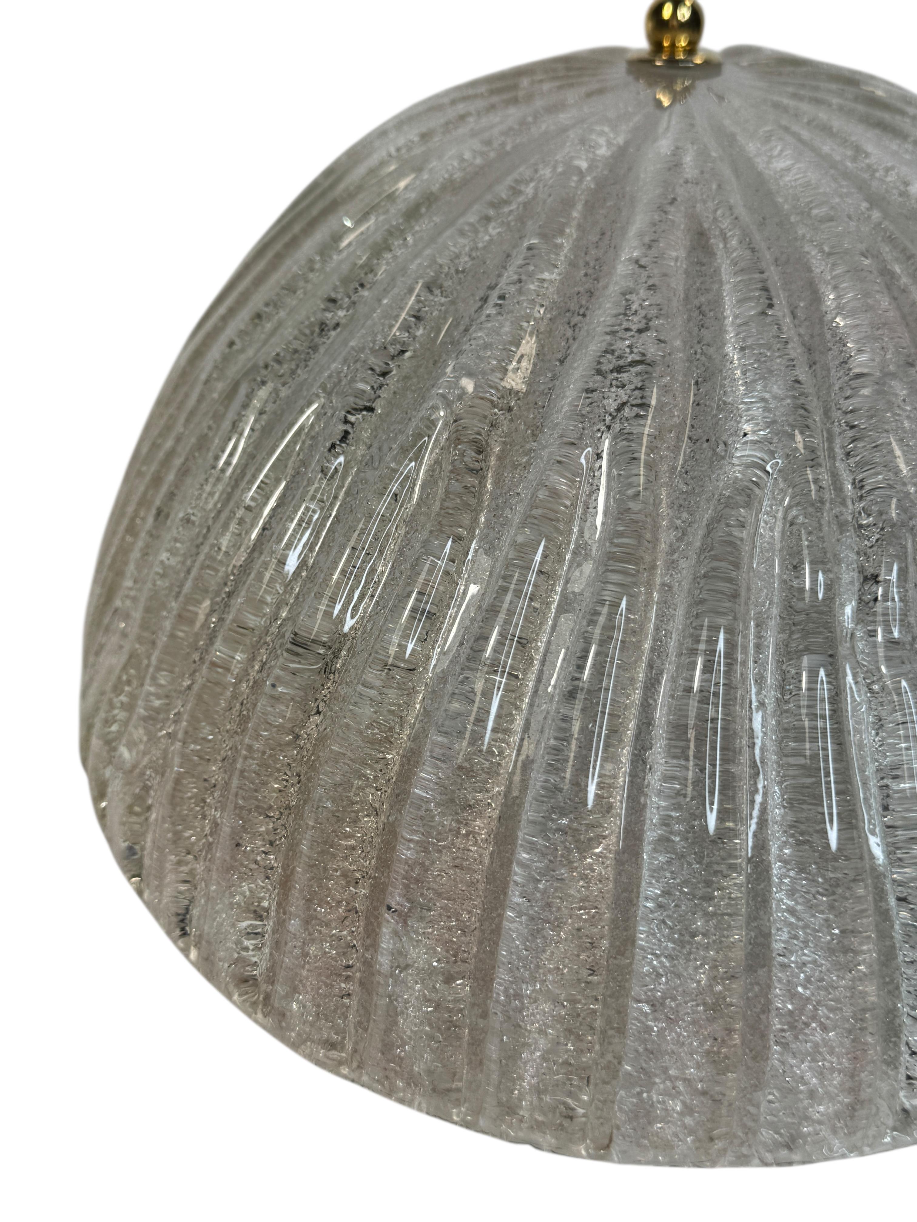 Grande affleurante en verre de Murano de forme ovale, motif étoilé, 2 Light, années 1970, Italie en vente 1