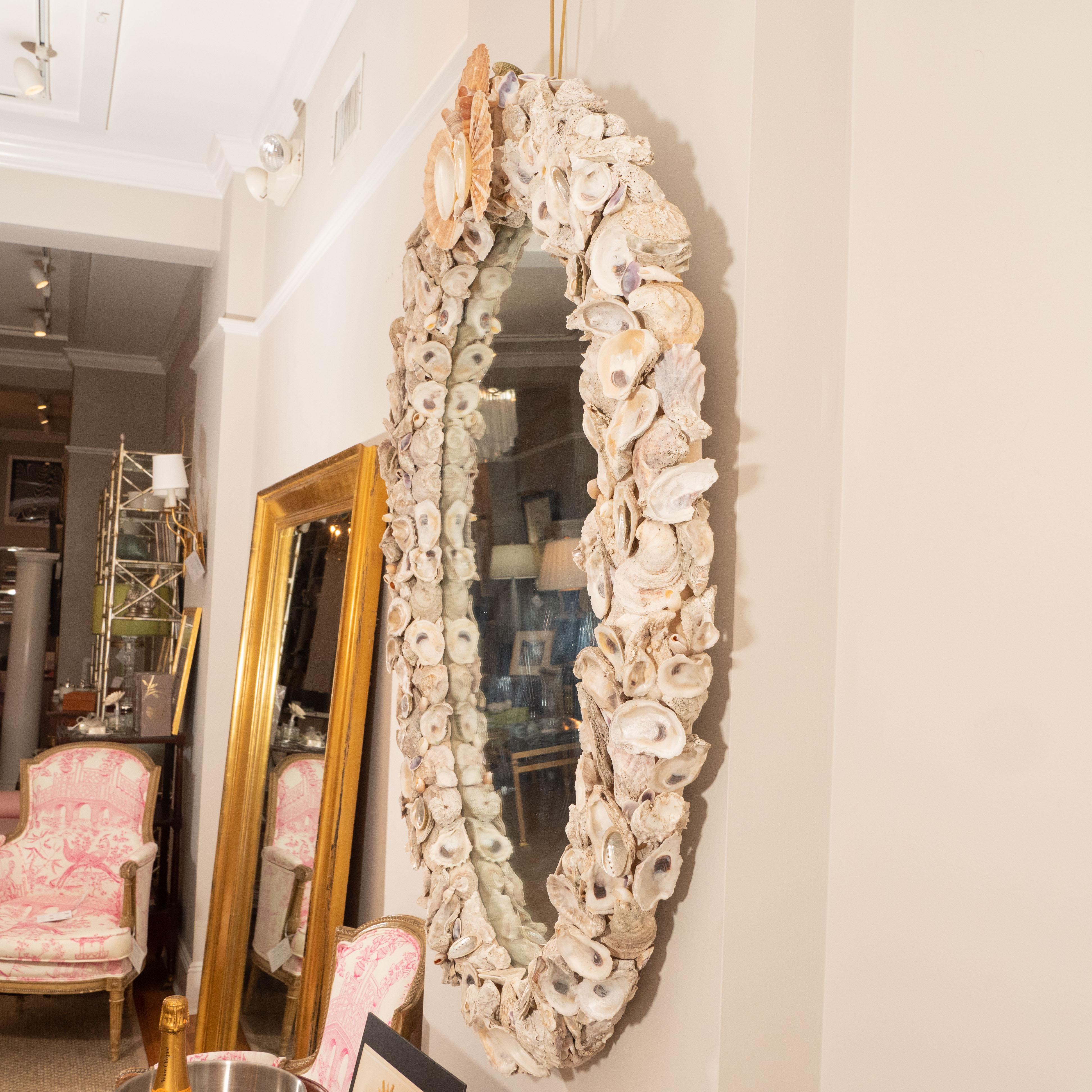 Large Oval Shell Mirror 1