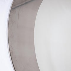 Large oval steel wall mirror, 1970