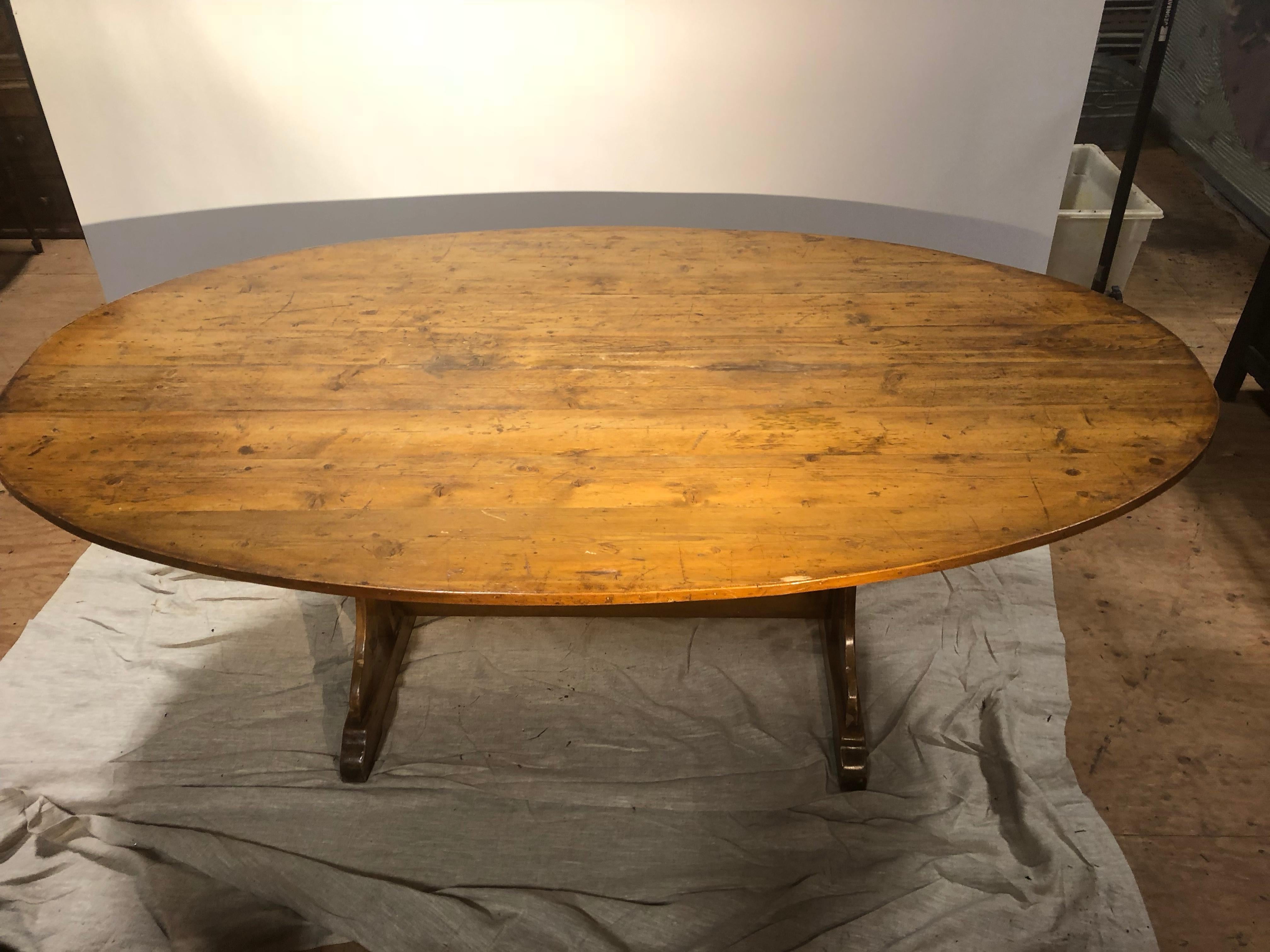 Large Oval Wine Tasting Table, French, 19th Century 5