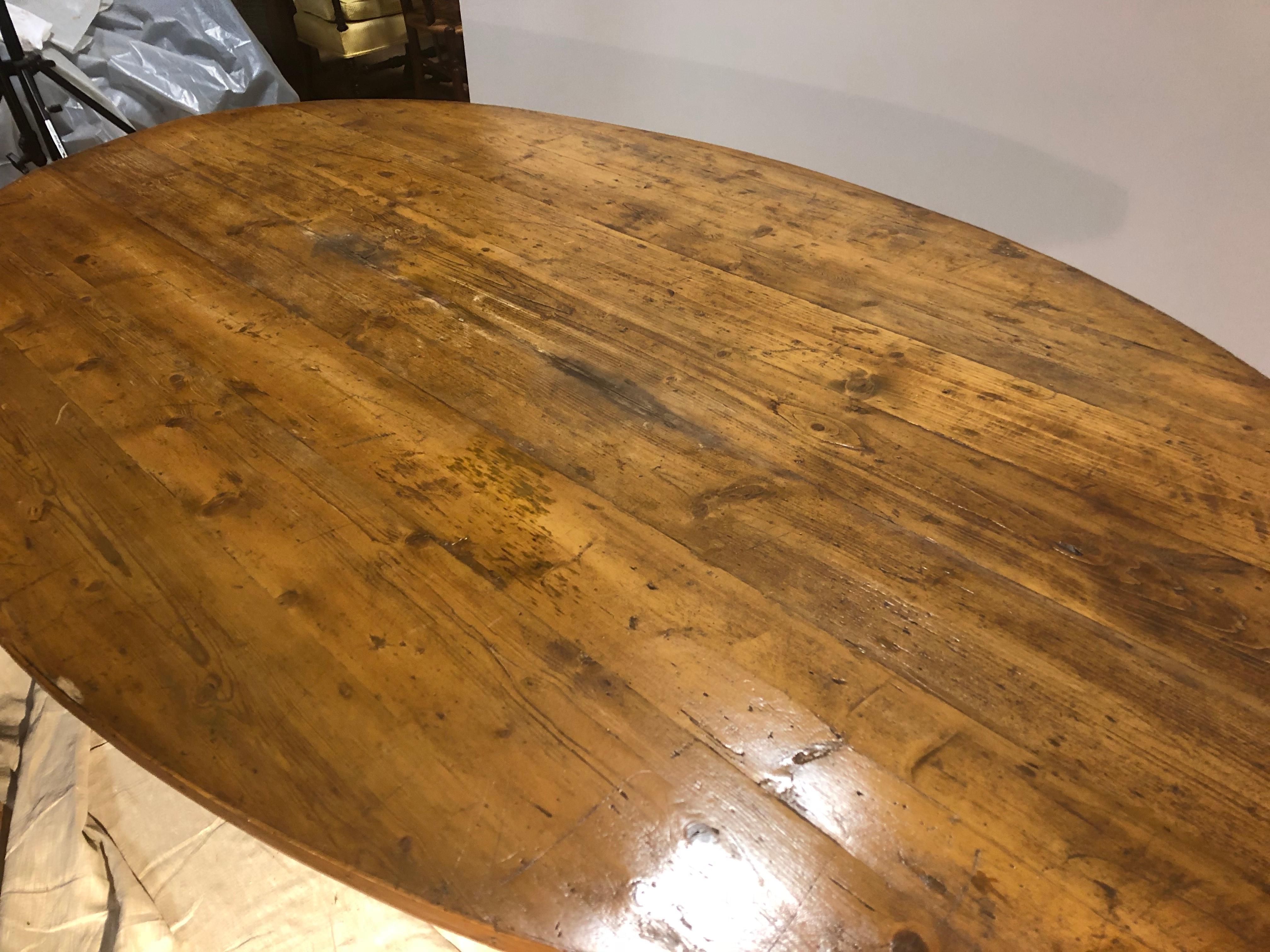 Large Oval Wine Tasting Table, French, 19th Century 4