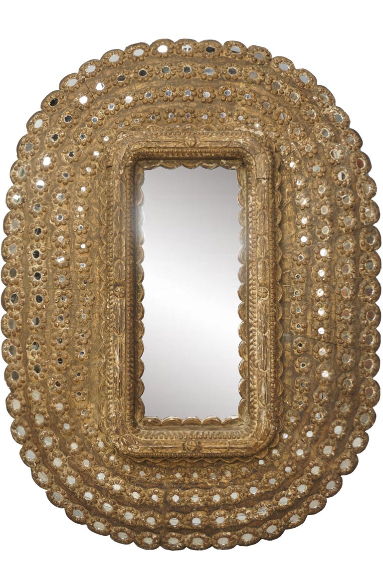 Large Ovale Ethnic Style Mirror For Sale at 1stDibs