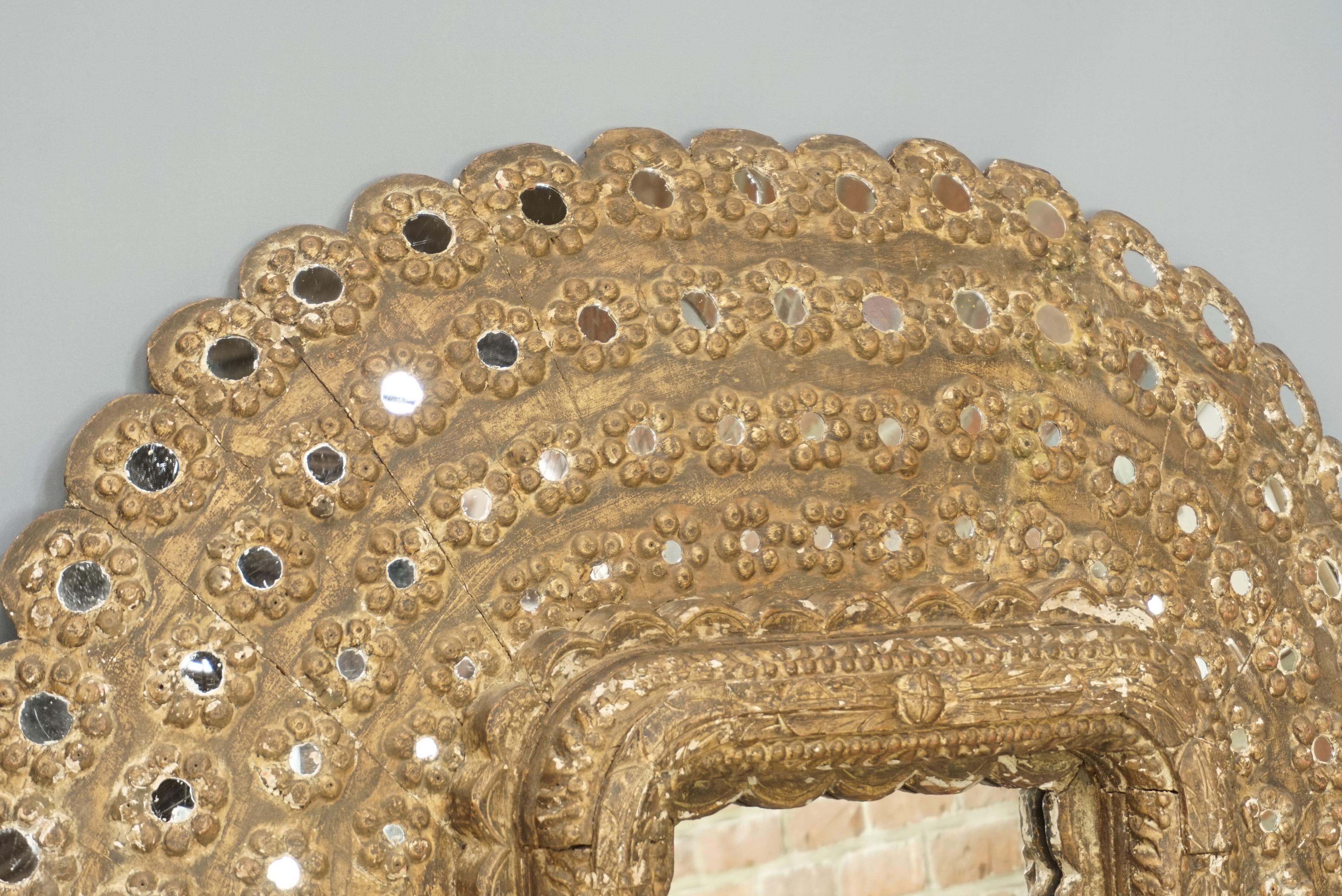 20th Century Large Ovale Ethnic Style Mirror