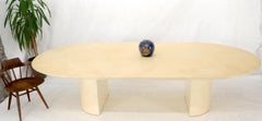 Large Oversize Oval Racetrack Parchment Dining Conference Table