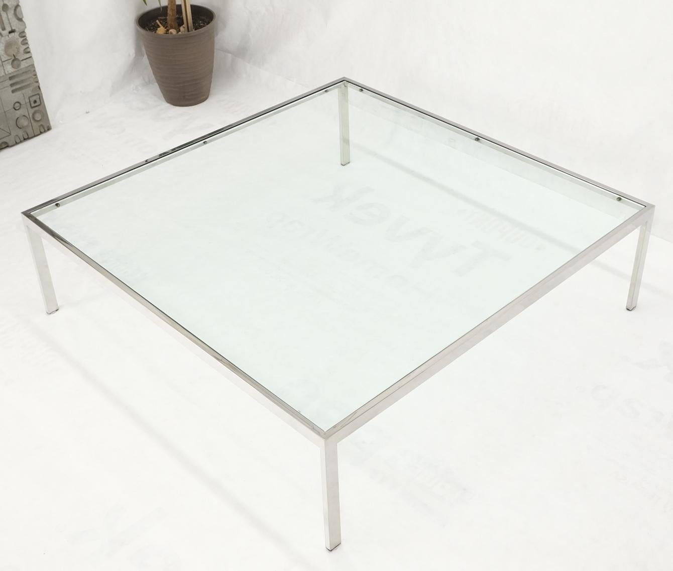 square chrome coffee table