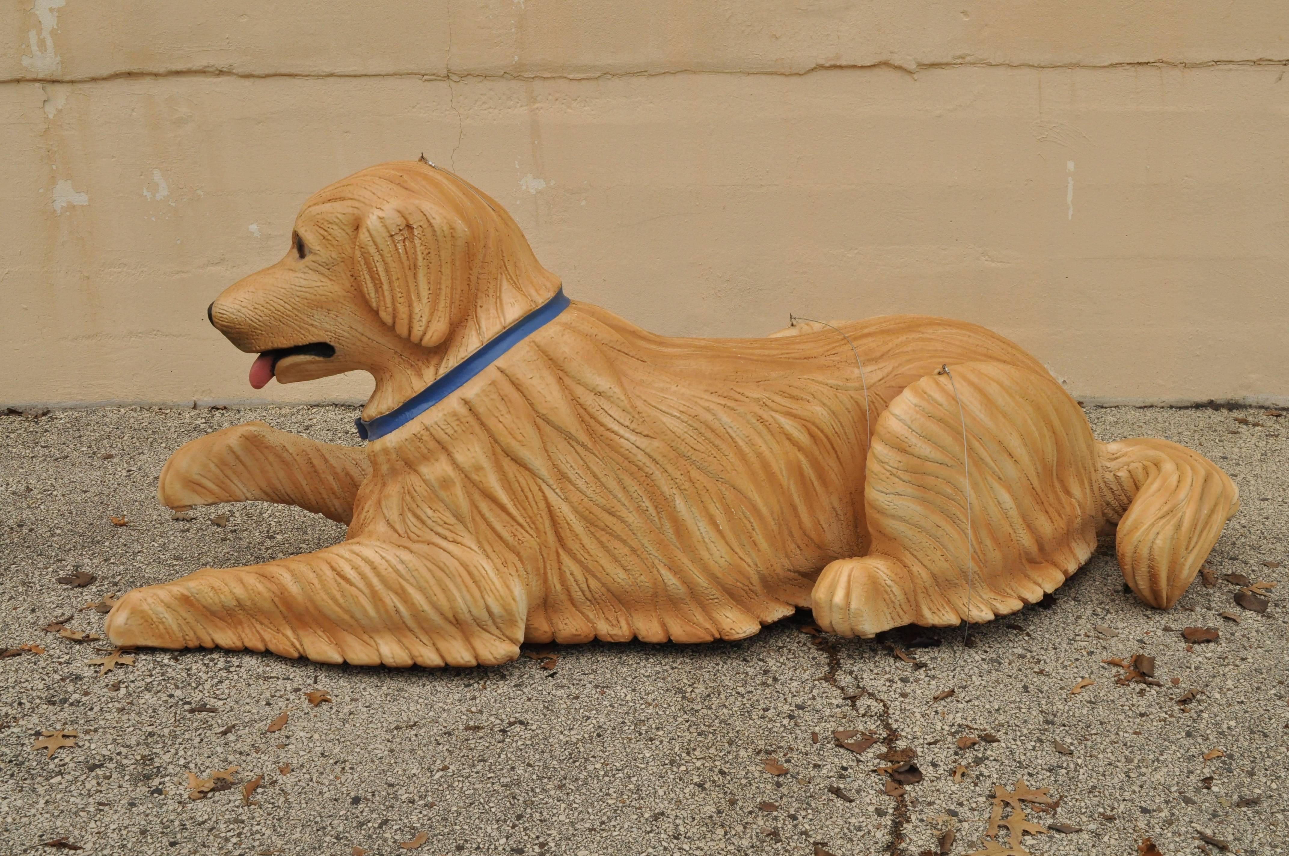 Américain Grand mannequin de chien Labrador Retriever en fibre de verre surdimensionné pour magasin de détail