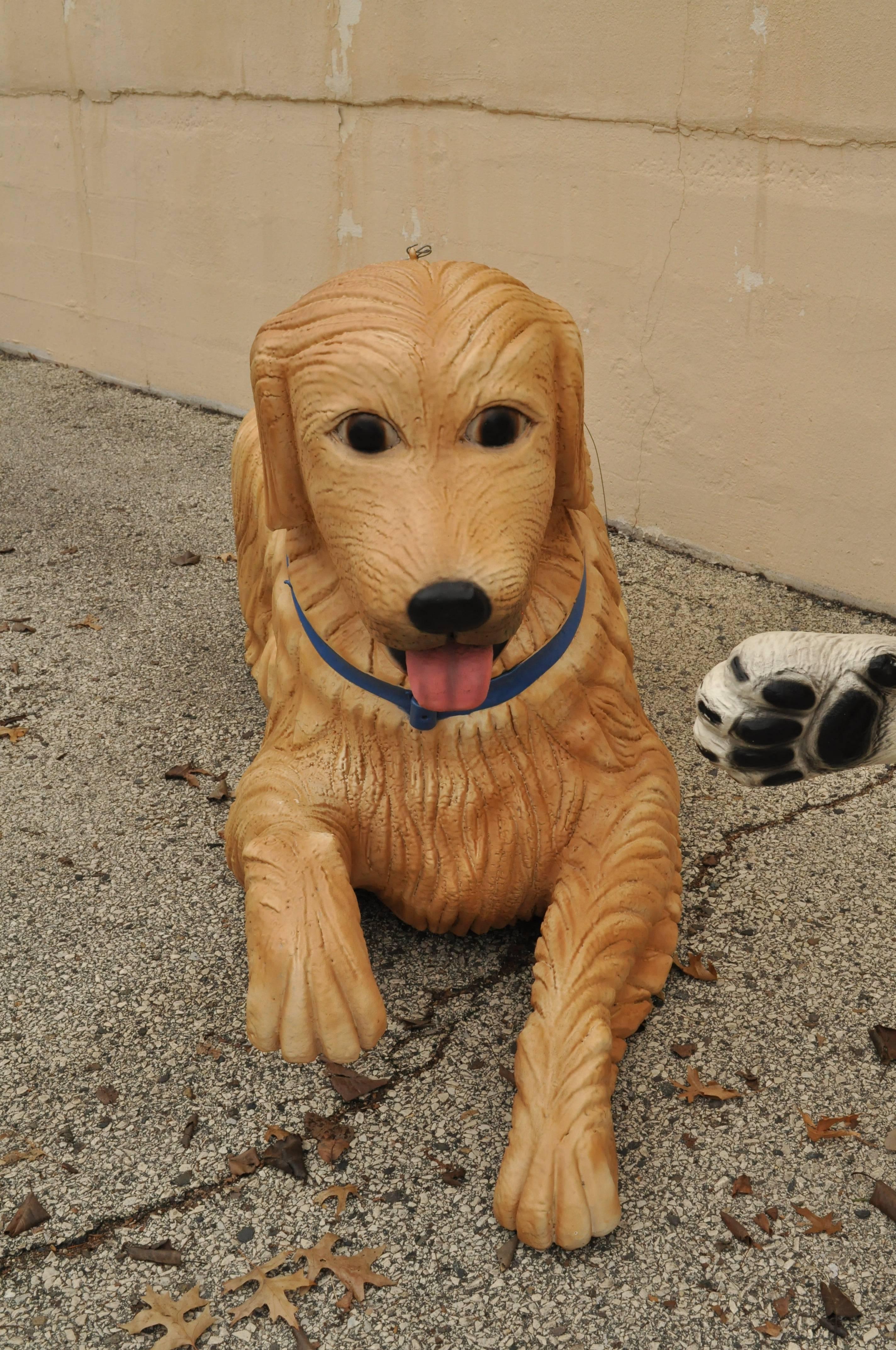 Moulé Grand mannequin de chien Labrador Retriever en fibre de verre surdimensionné pour magasin de détail