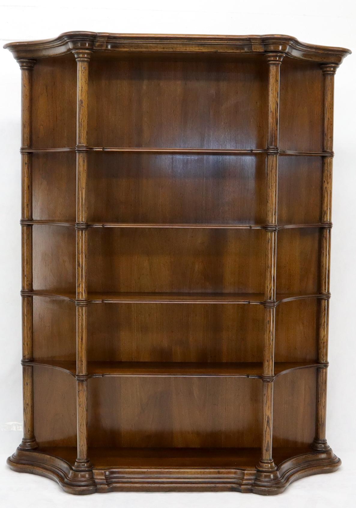 20th Century Large Oversize Figural Country French Style Open Bookcase with Spindles For Sale