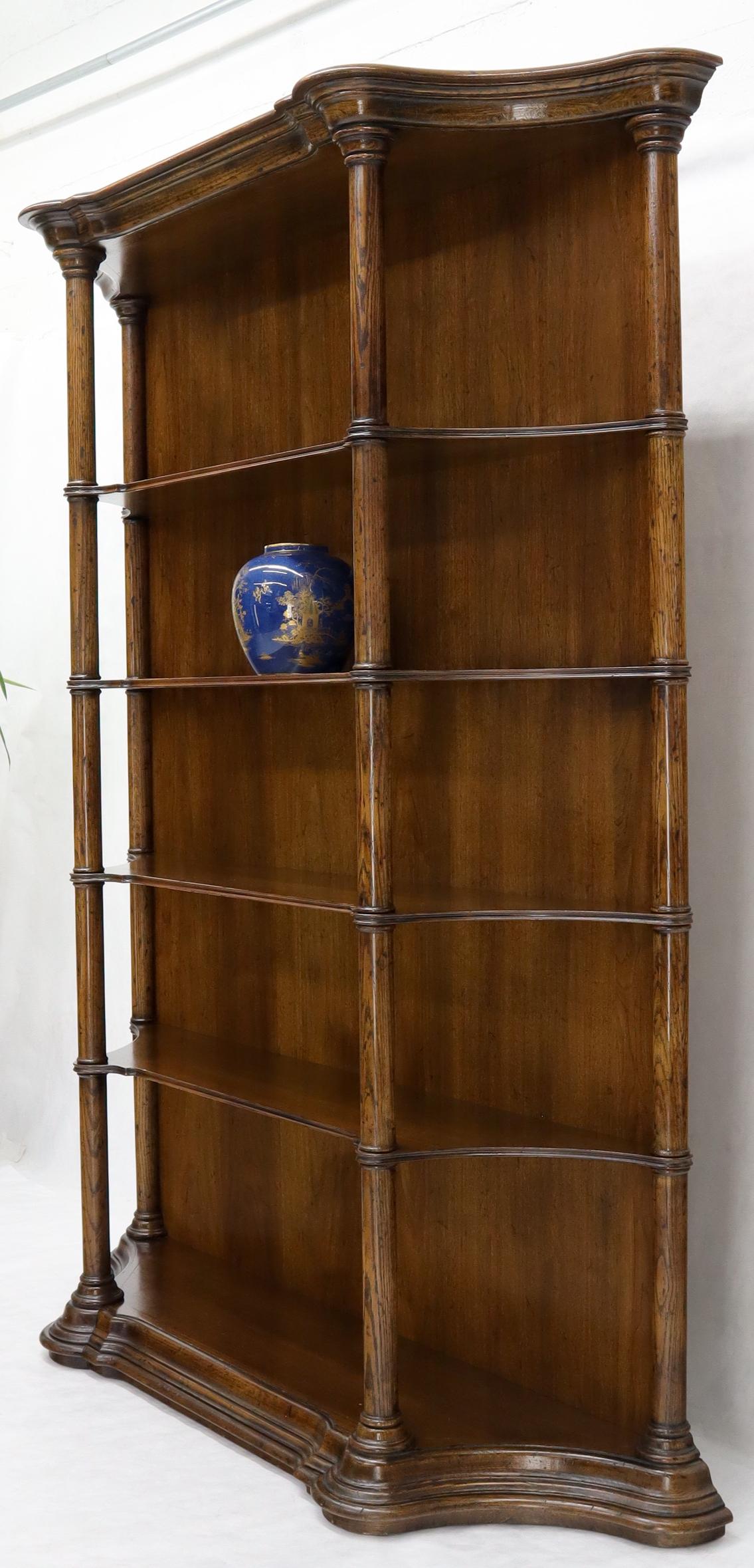 Large Oversize Figural Country French Style Open Bookcase with Spindles For Sale 4