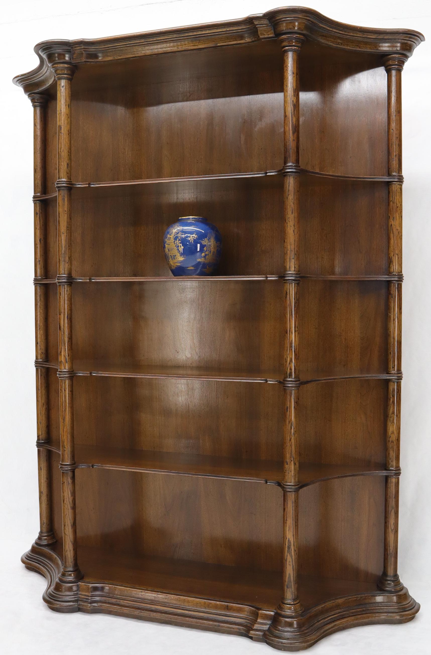 Large Oversize Figural Country French Style Open Bookcase with Spindles For Sale 5