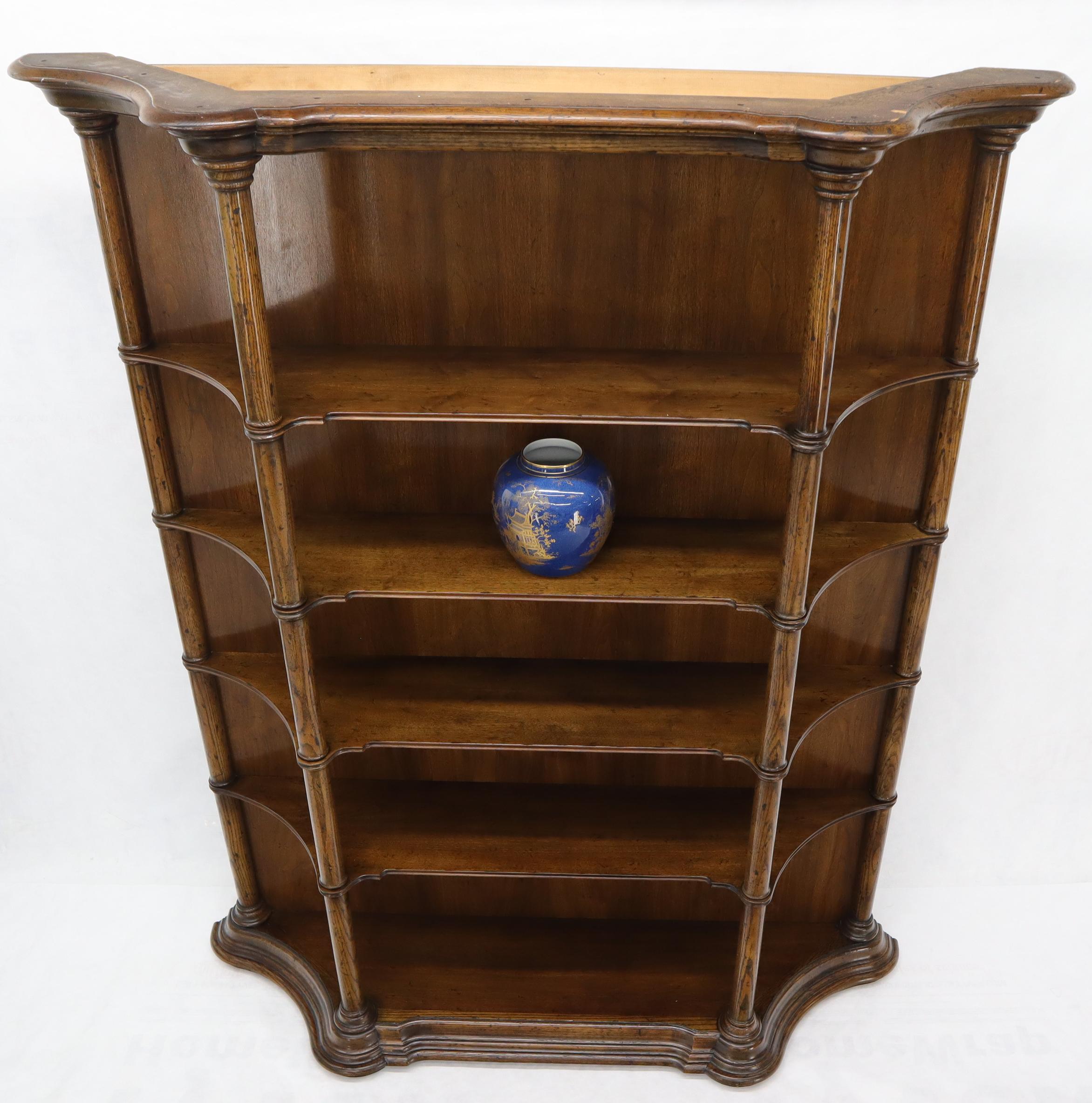 Large Oversize Figural Country French Style Open Bookcase with Spindles For Sale 7