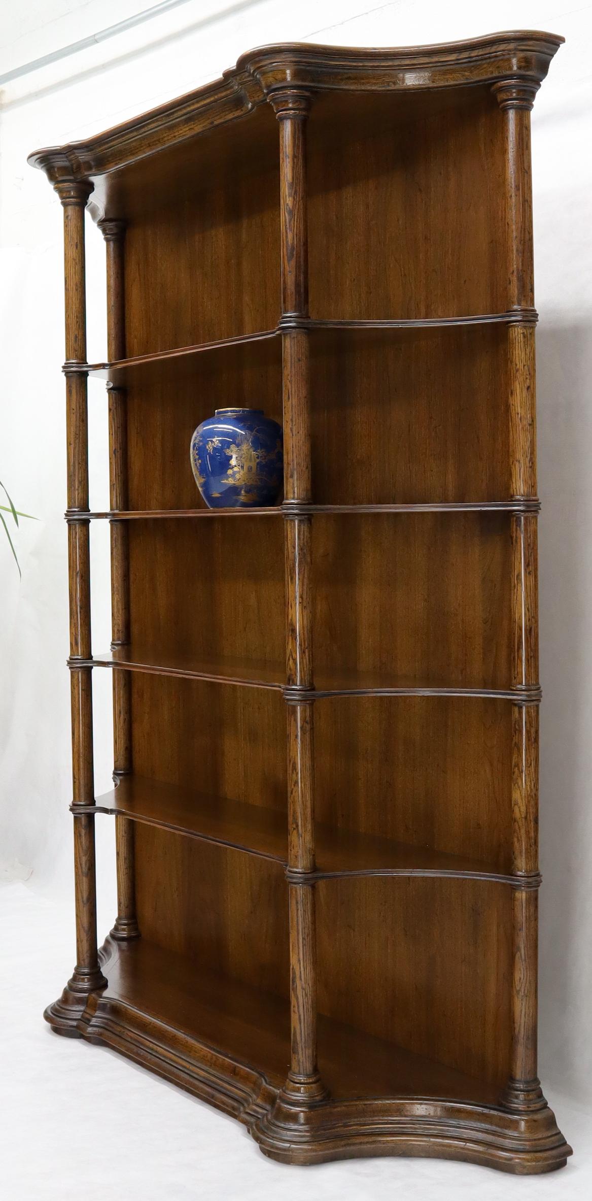 American Large Oversize Figural Country French Style Open Bookcase with Spindles For Sale