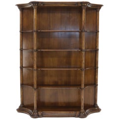 Large Oversize Figural Country French Style Open Bookcase with Spindles