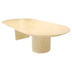 Large Oversize Oval Racetrack Parchment Dining Conference Table