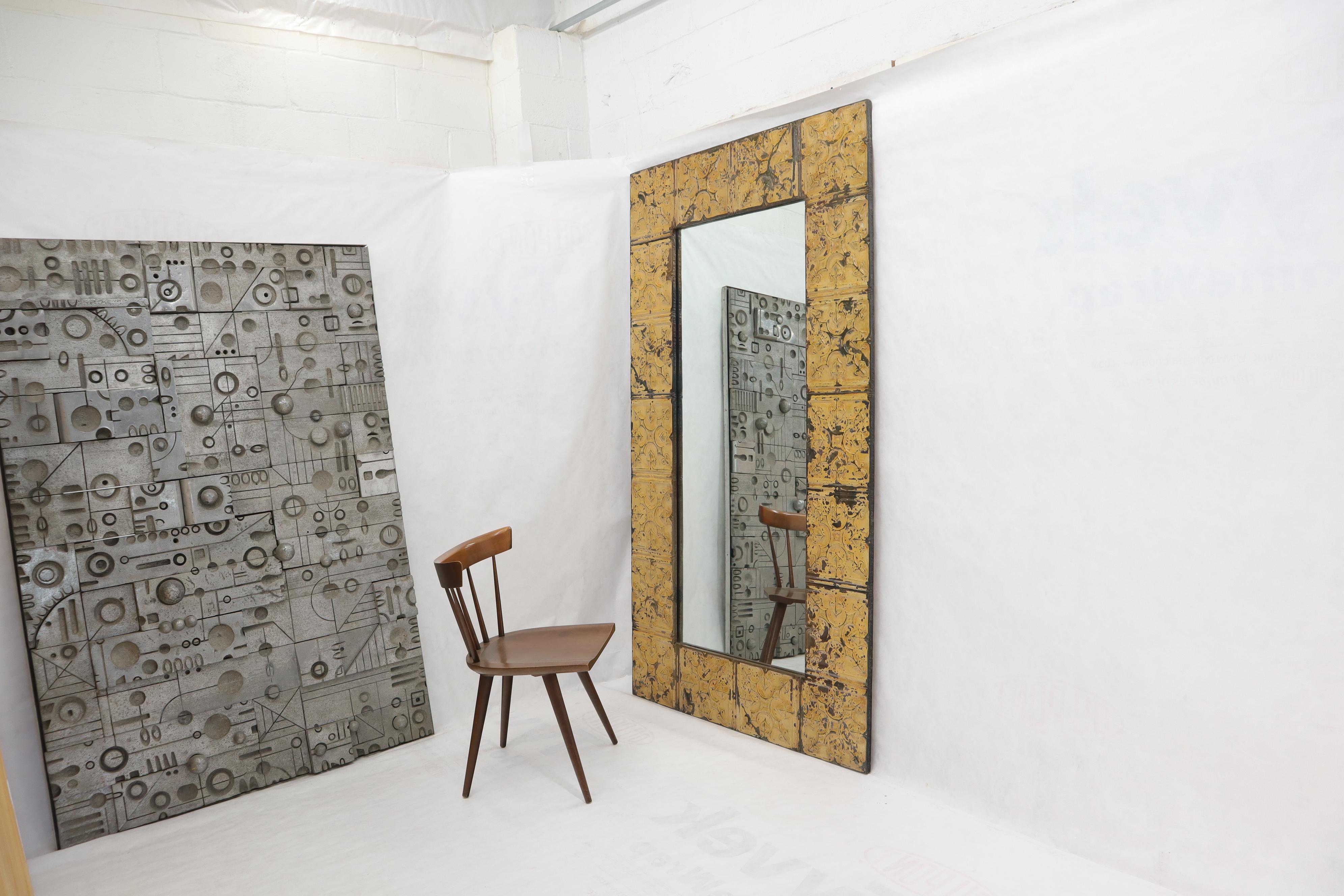 Decorative large 46x82 rectangle wall standing mirror.