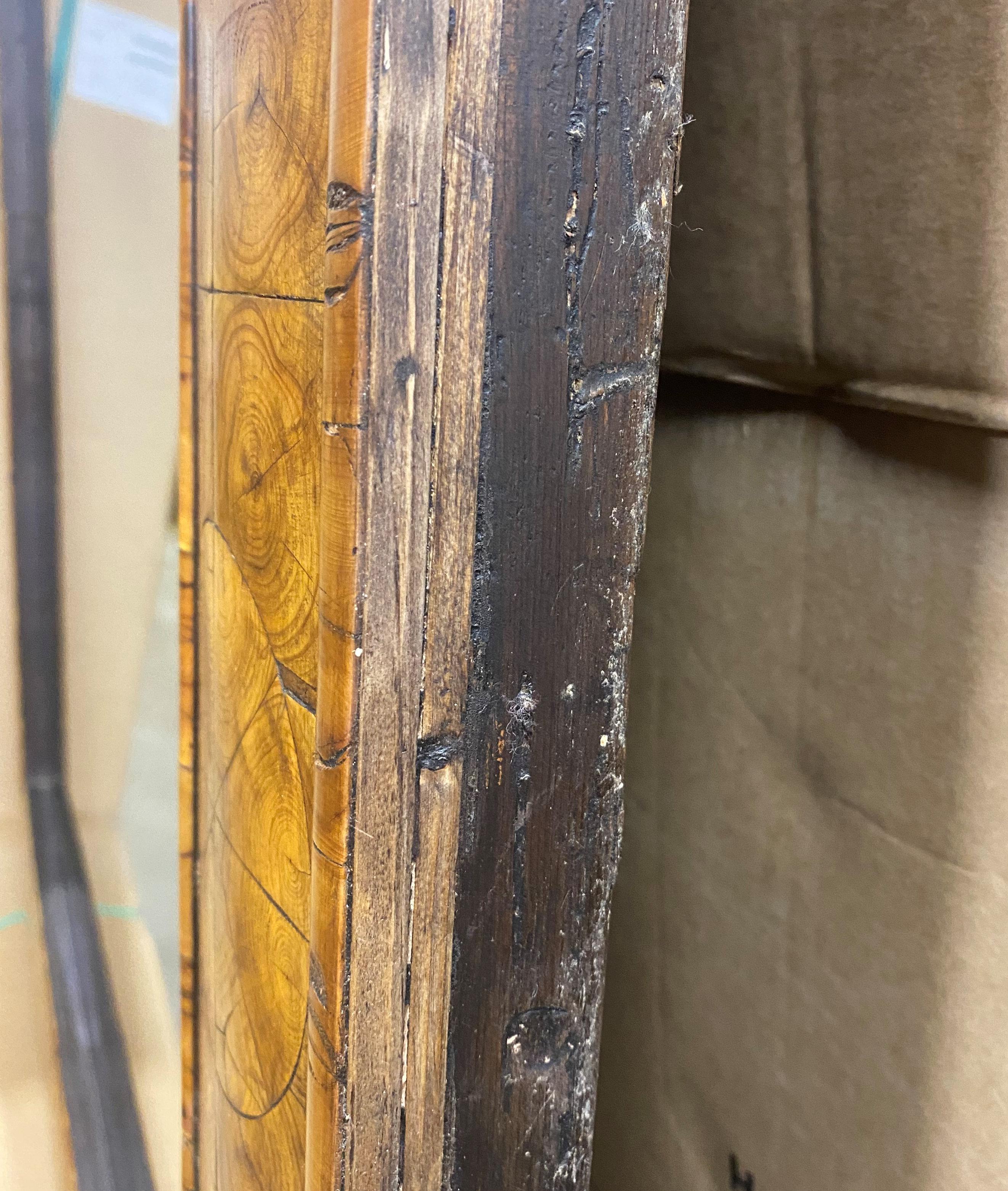 Large oversized 19th Century Yew Veneered Mirror For Sale 7